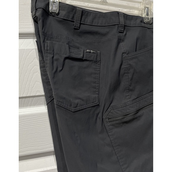 Eddie Bauer Cargo Shorts Mens Size 38 Gray Stretch Hiking Outdoor Gorpcore Beach - Picture 7 of 10